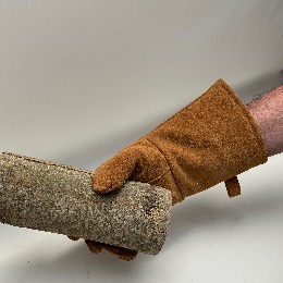 Hittebestendige handschoenen- bruin - suède - luxe uitvoering